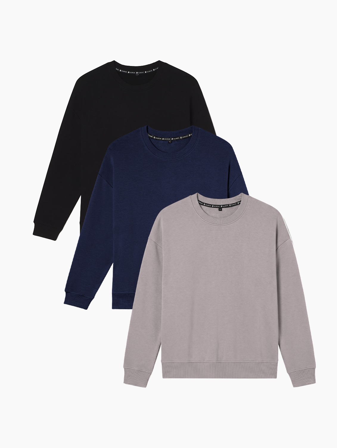 Allwear Organic Crew Neck Sweatshirt 2.0 3 Pack Bundle